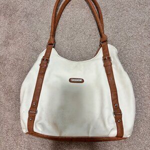 St. John's Bay Women's Handbag, White and Brown